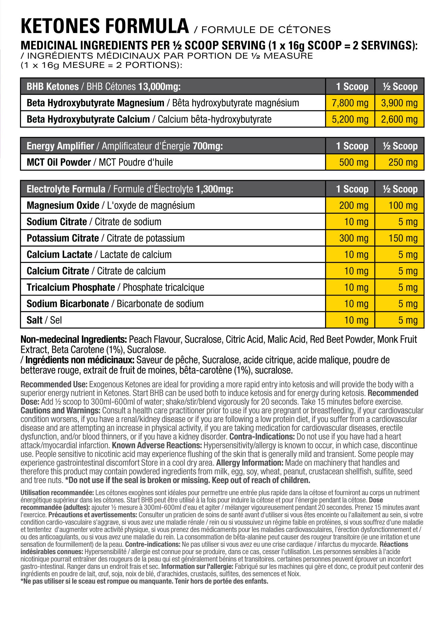 Start-BHB Keto sans caf&eacute;ine Strawberry Lemonade | GNC